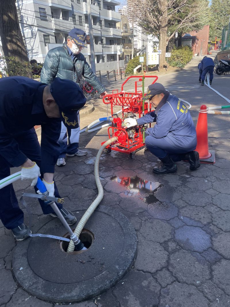 防災ポンプ点検